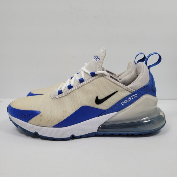 Nike Air Max 270 Men's White Blue Golf Shoes CK6483-106 US Size 11.5 - Picture 2 of 8
